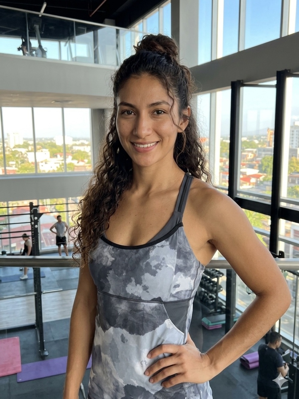 lululemon athletica Gray Camo-Pattern Sports Tank Top